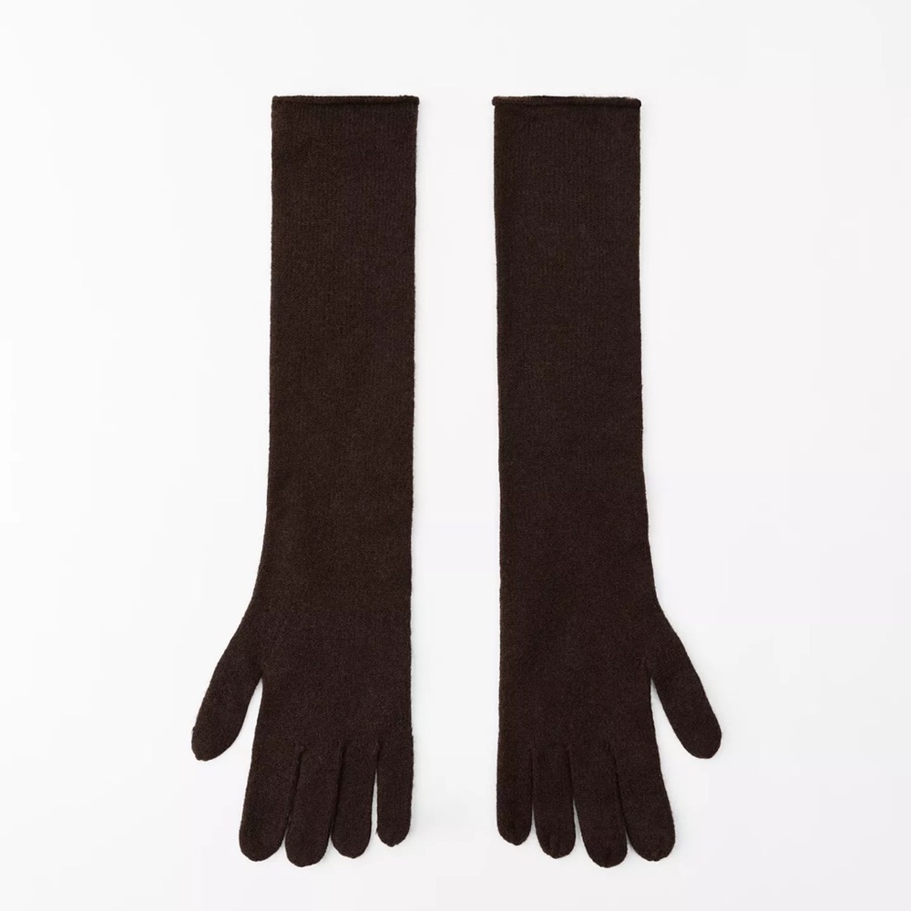 LONG FINE KNIT GLOVES